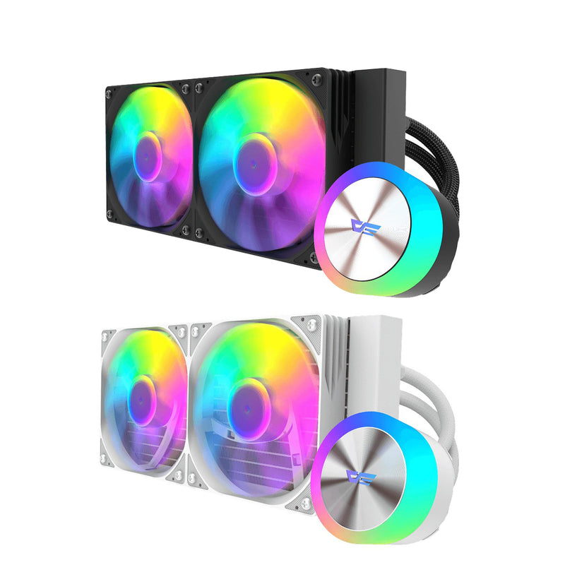 DarkFlash AquaGlow DG240 ARGB AIO 240mm Liquid CPU Cooler | DataBlitz