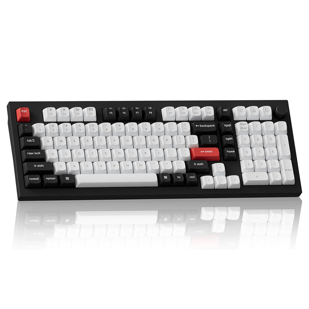 Keychron Q5 HE QMK 96% Fully Assembled Knob RGB Backlight Hot-Swappable Wireless Magnetic Switch Keyboard - Carbon Black (Gateron Double-Rail Magnetic Nebula Switch) (Q5H-M1)