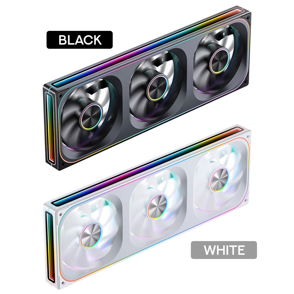 Jonsbo ZA-360 360mm ARGB Infinity Mirror Series Fan (Black, White) (ZA-360B, ZA-360W)