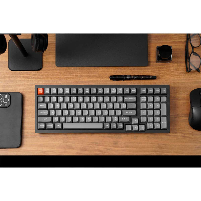 Keychron K4 Max QMK Fully Assembled Hot-Swappable RGB Backlight 96% Wireless Mechanical Keyboard - Black