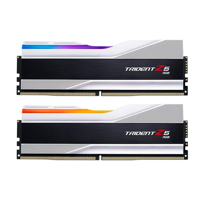 G.Skill Trident Z5 RGB 32GB (2x16GB) DDR5 5600 MT/s CL36-36-36-89 1.20V Intel XMP Desktop Memory (Metallic Silver) (F5-5600J3636C16GX2-TZ5RS)