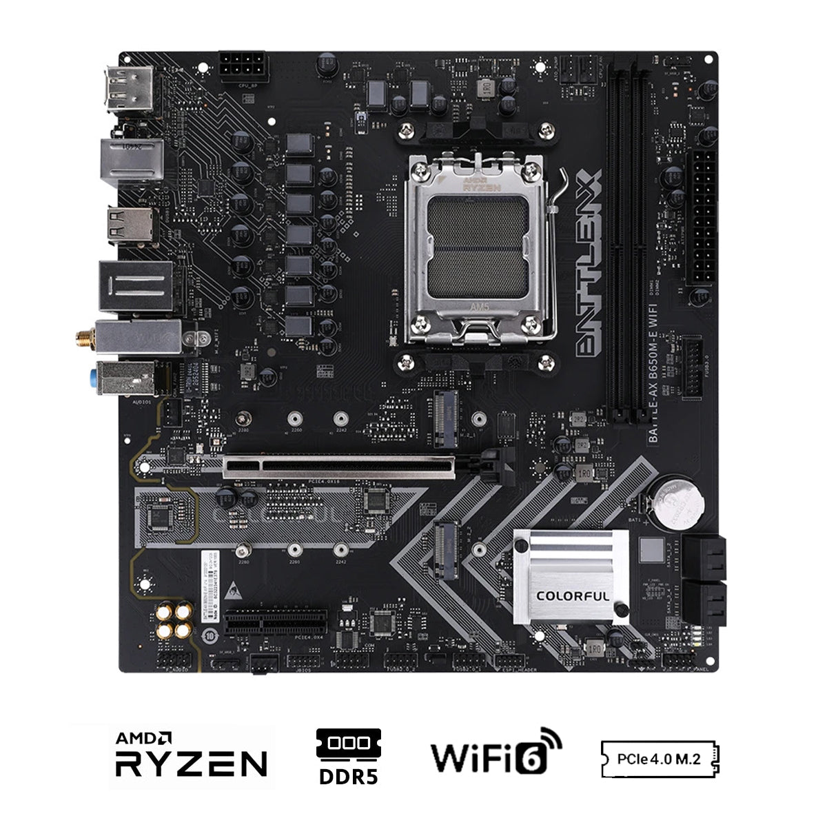 Colorful Battle AX B650M-E WiFi V14 DDR5 Motherboard