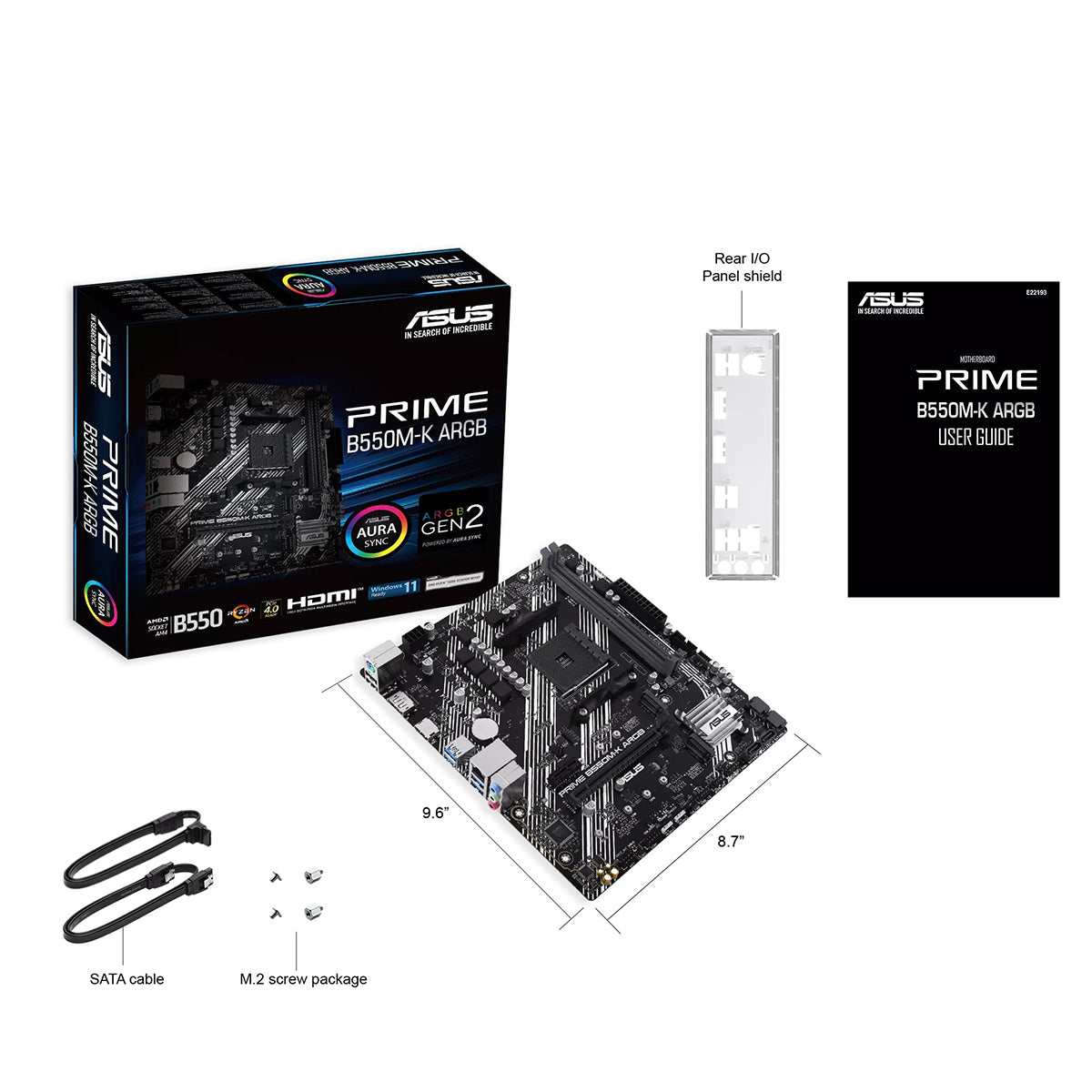 ASUS Prime B550M-K ARGB AM4 Motherboard