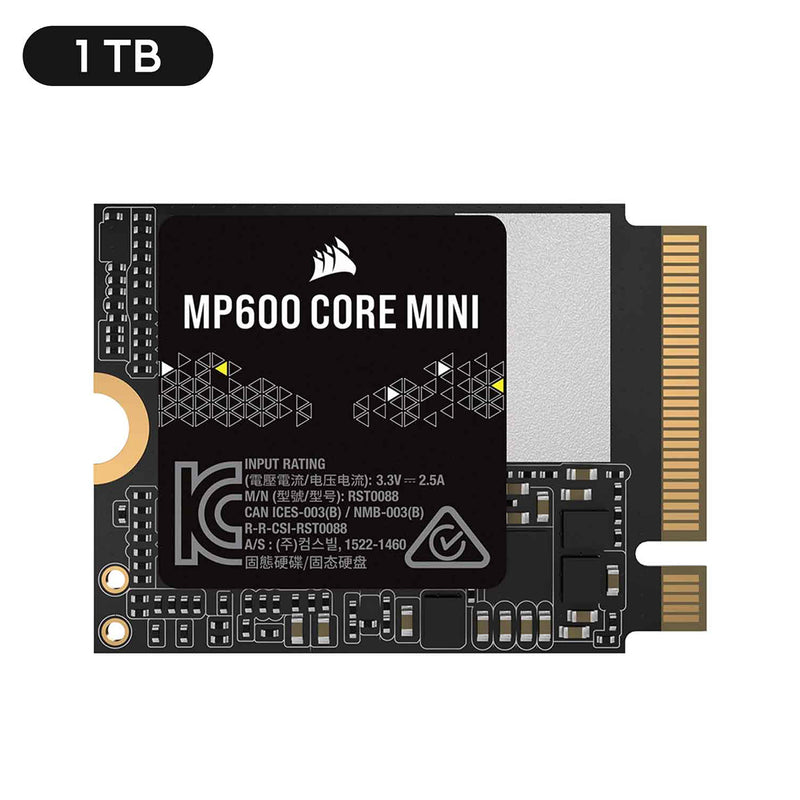 Corsair MP600 Core Mini 1TB PCIe 4.0 Gen4 x4 NVME M.2 2230 SSD (CSSD-F1000GBMP600CMN)