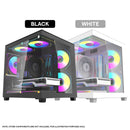 Aigo Apollo A275 Panoramic Glass M-ATX PC Case (Black, White)