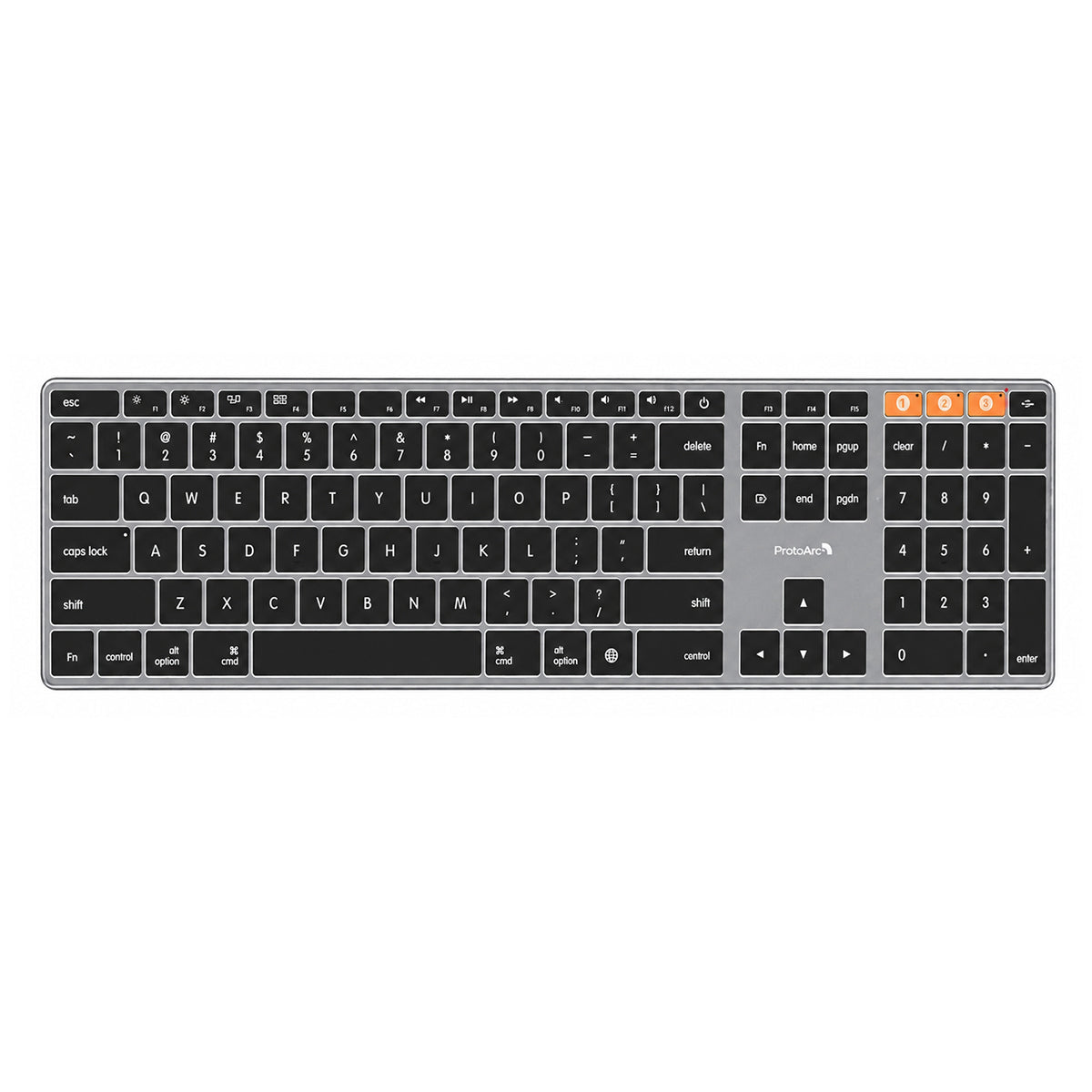 ProtoArc K110-A Full Size Backlit Aluminum Bluetooth Keyboard for Mac (Space Grey) (CP016741)