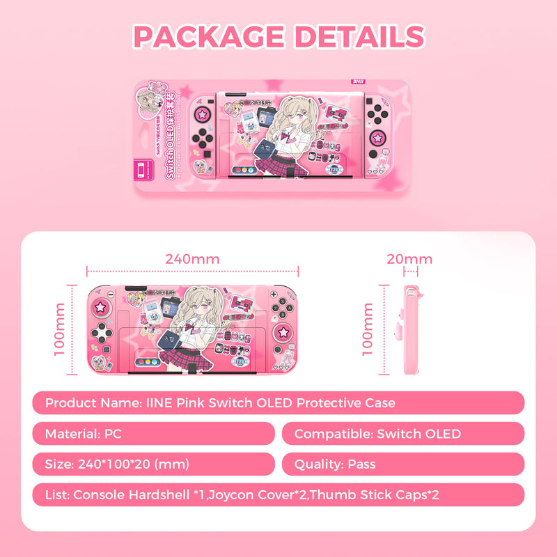 IINE Y2K Girl Protective Case for Nintendo Switch OLED (L1012)