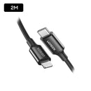 UGreen Lightning To Type-c 2.0 Male Cable - (Black) (1m, 2m)