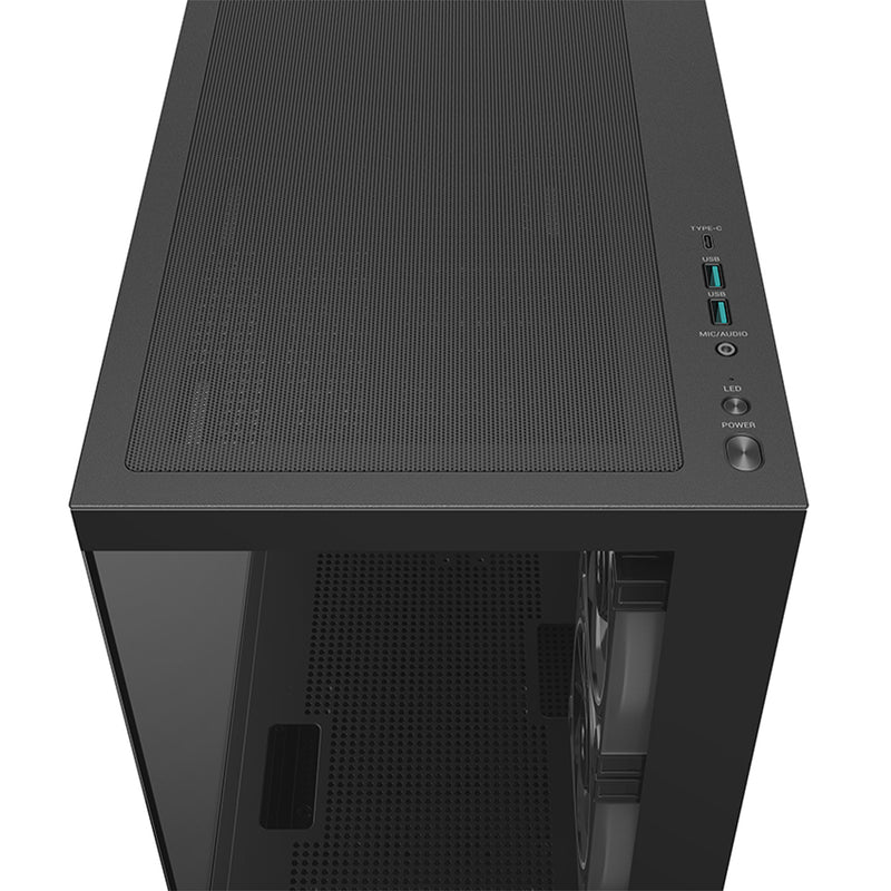 DeepCool CG380 3F Panoramic Dual Tempered Glass MATX Case (Black, White)