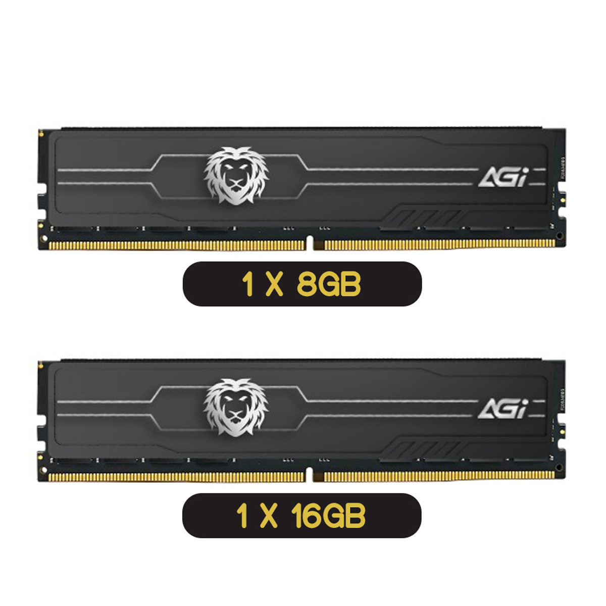 AGI Gear DDR4 3200MHz CL22 UDIMM Desktop Memory (8GB, 16GB)