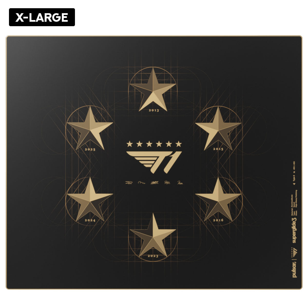 Pulsar Superglide3 Glass Mouse Pad T1 Edition Six Stars