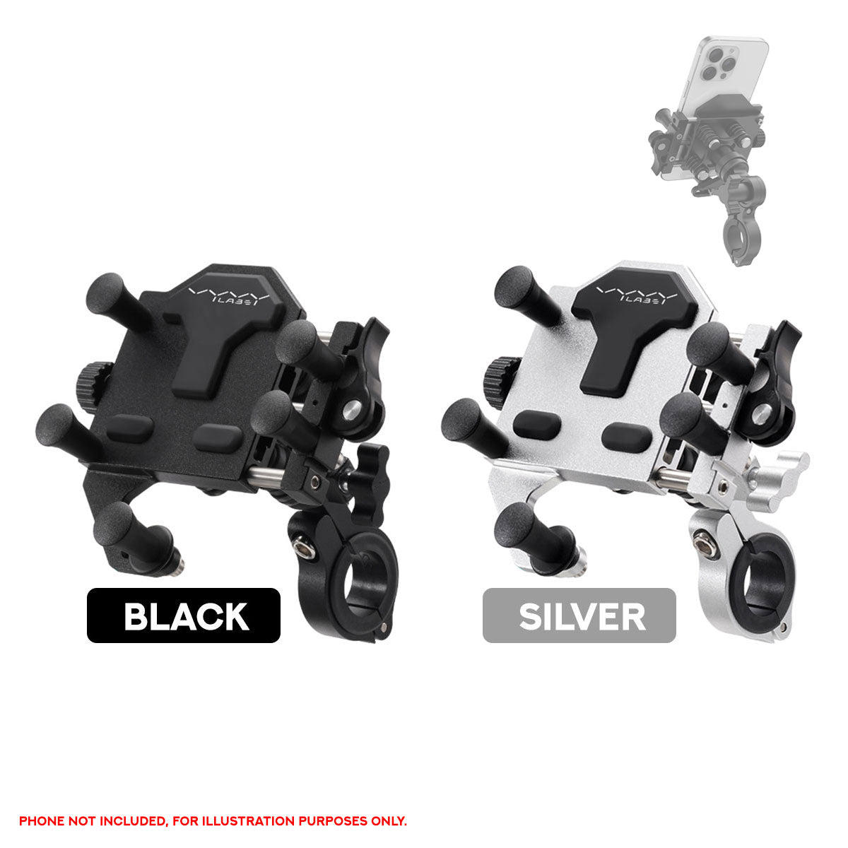 Vyvylabs ZX-H66 Handlebar Anti-Shock 360 Degrees and 180 Degrees Rotating Metal Bracket
