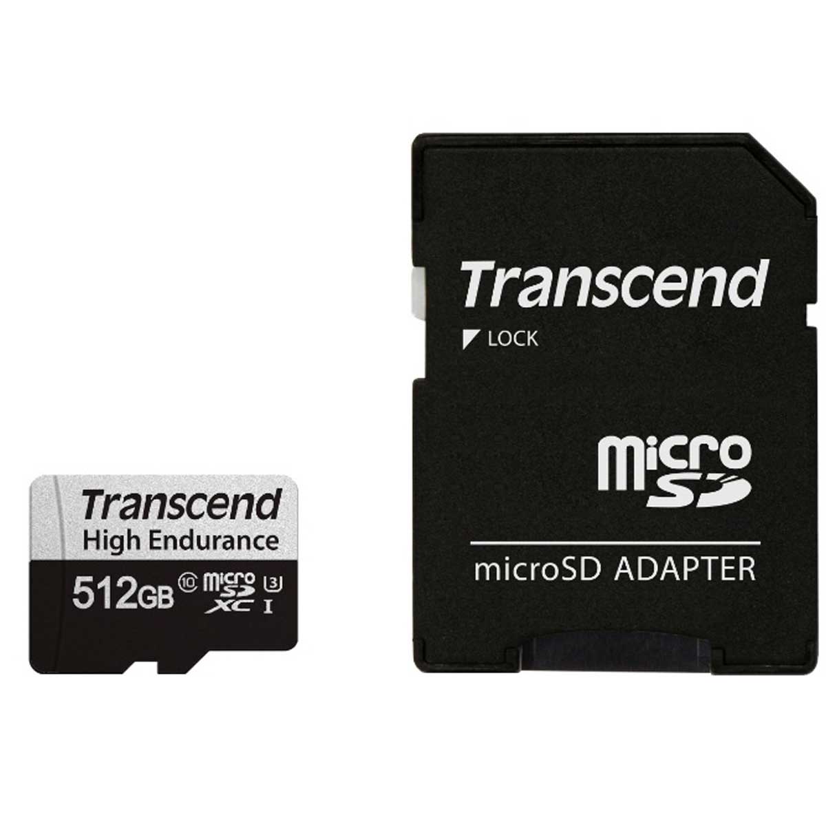 Transcend 350V HIgh Endurance MicroSDXC UHS-I Class 10 U1 100MB/S Read Memory Card w/ SD Adapter