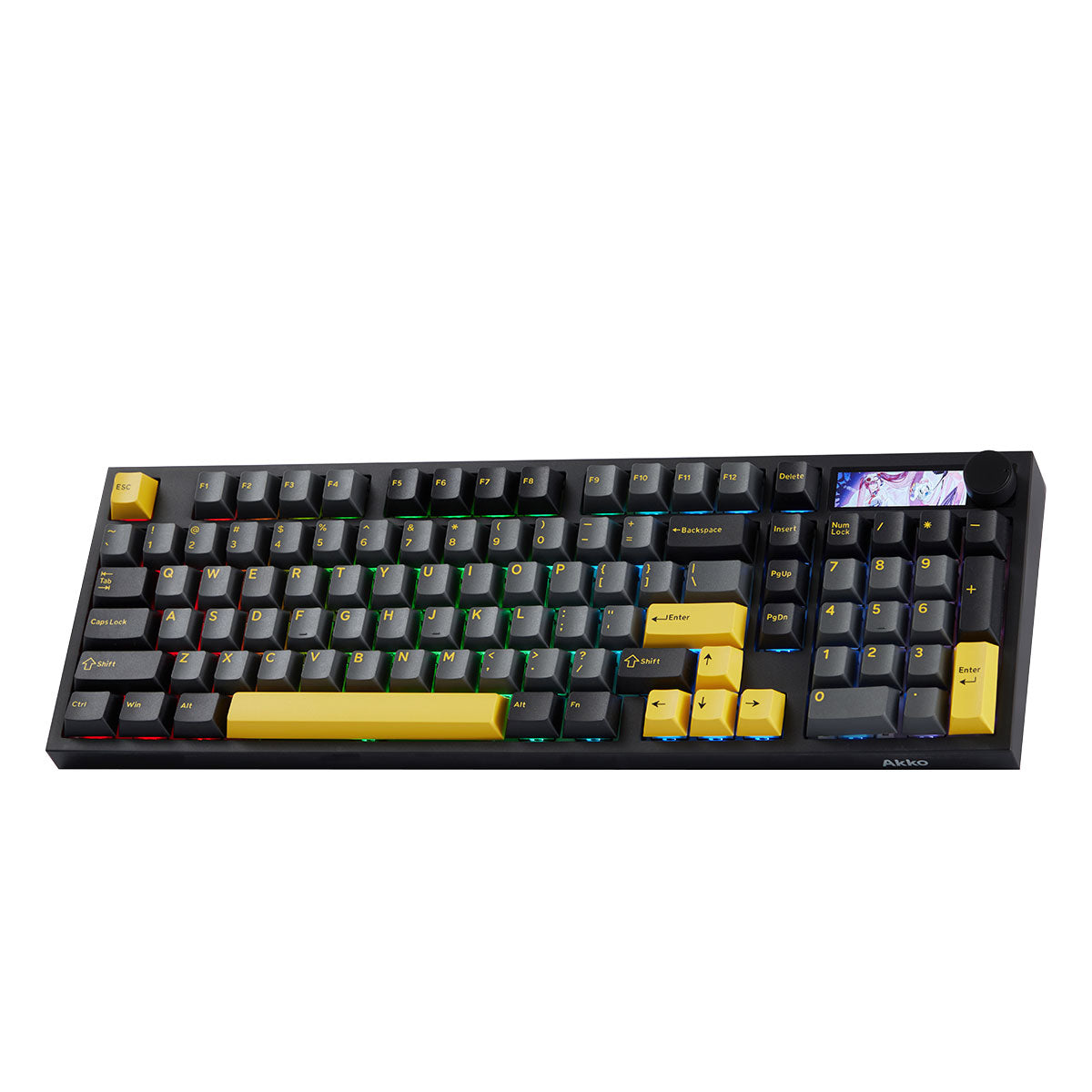 Akko 5098 V5 Black & Gold Multi-Mode RGB Hot-Swappable Mechanical Keyboard with 1.47