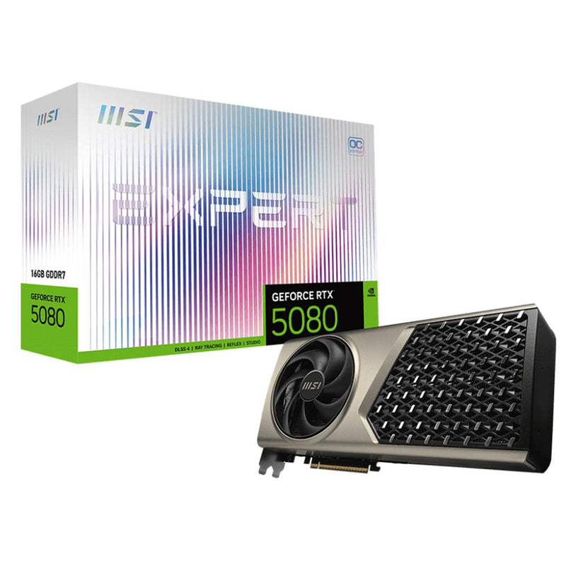 MSI GeForce RTX 5080 16GB Expert OC GDDR7 Graphics Card