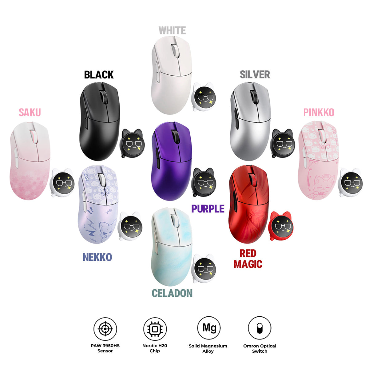 WLMouse HUAN Stainless Magnesium Alloy Gaming Mouse