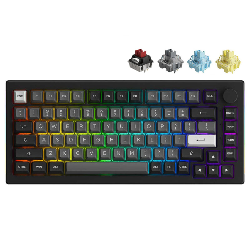 Akko Black & Silver 5075B Plus Multi-Modes RGB Hot-Swappable Mechanical Keyboard