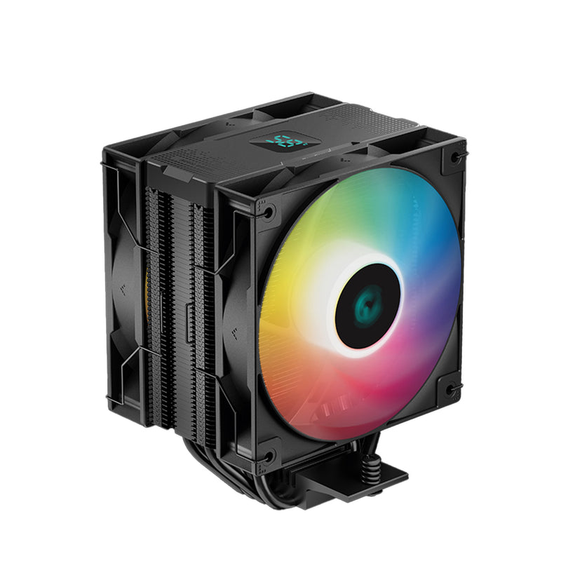 Deepcool AG400 Digital Plus Dual-Fan Single Tower CPU Cooler With A Temperature Display (Black)