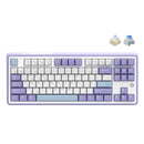 Ajazz AK870 RGB Tri-Mode 87-Keys TKL Gasket-mounted Hot Swappable Mechanical Keyboard (Purple/White/Blue) (Flying Fish Switch, Gift Switch)