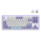 Ajazz AK870 RGB Tri-Mode 87-Keys TKL Gasket-mounted Hot Swappable Mechanical Keyboard (Purple/White/Blue) (Flying Fish Switch, Gift Switch)