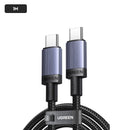 Ugreen USB-C to USB-C 5A/240W Max PD Fast Charging Braided Cable - (Space Gray)