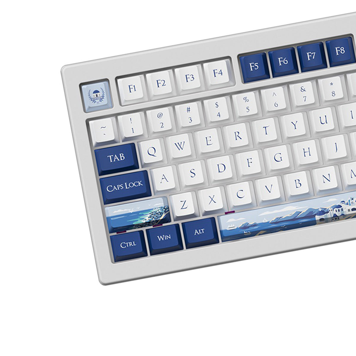 Akko 5075 V3 Multi-Mode RGB Hot-Swappable Mechanical Keyboard (Santorini) (Akko Frost Pink Switch)
