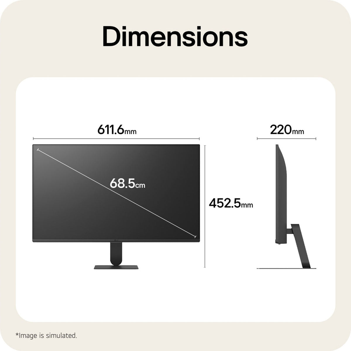 LG 27U511SB-B 27" FHD (1920x1080) 120Hz 5ms GTG IPS Smart Monitor for Streaming with webOS