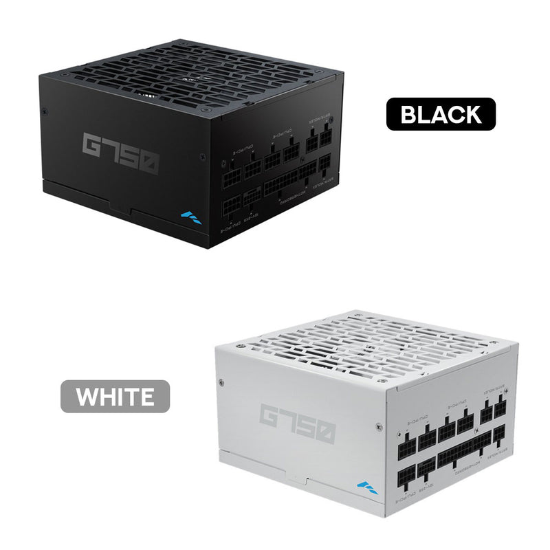 Sama G750 750W 80+ Gold ATX 3.1 PCIe 5.1 Ready Fully Modular Power Supply with Braided Pattern Cables (Black, White)