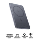 Baseus PicoGo AM41 Ultra-Slim Qi2 Magnetic Power Bank 10000mAh 27W (Space Grey) (E0027200)