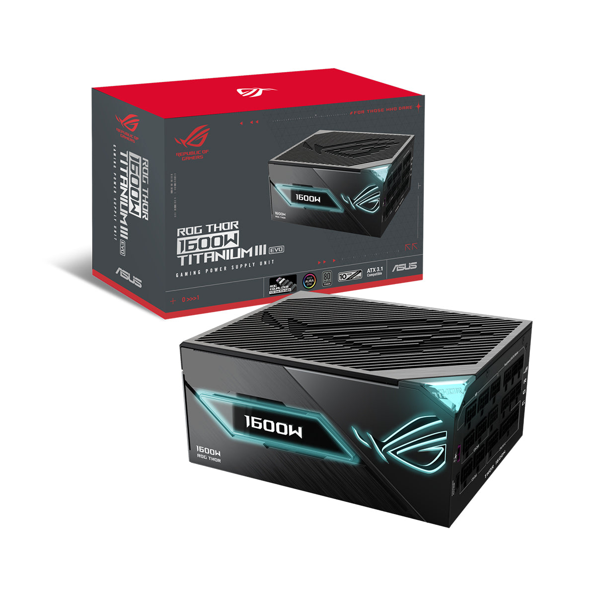 ASUS ROG THOR 1600W Titanium III EVO ATX 3.1 80+ Titanium Gaming Power Supply (ROG Equalizer)