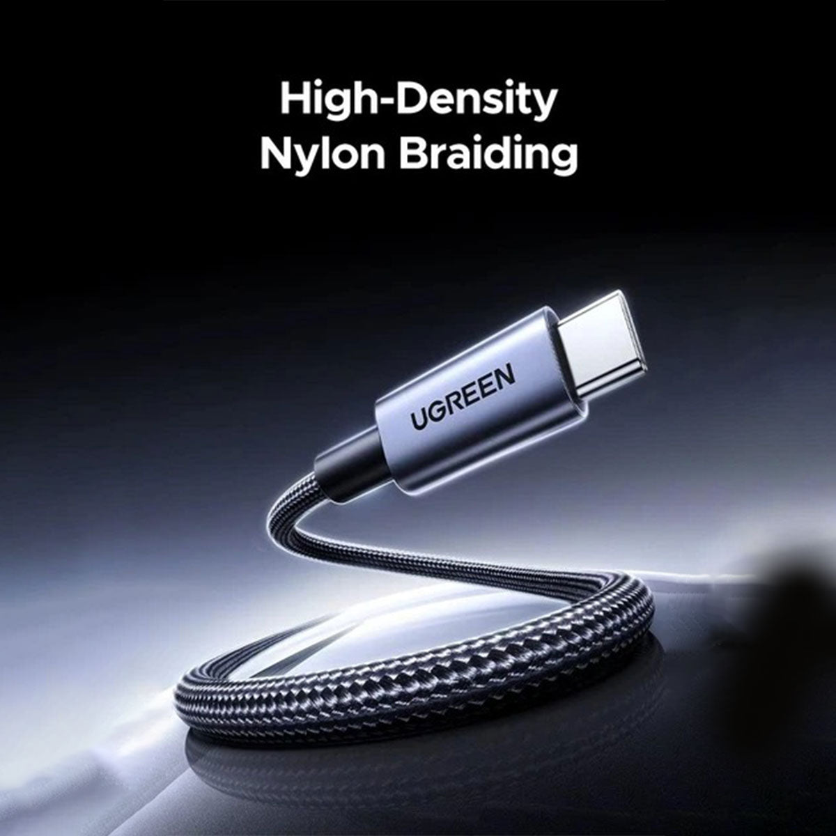 Ugreen USB-C to USB-C PD Fast Charging Cable with LED Display - (Black)