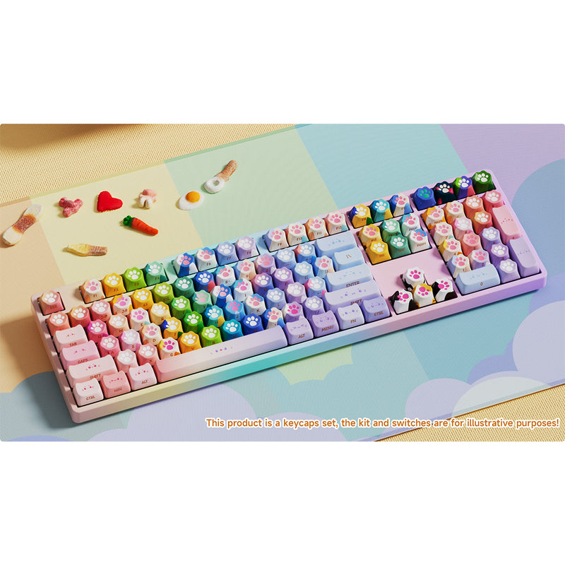 Akko Kitty Paws Keycap Set MAO Profile 142 Keys