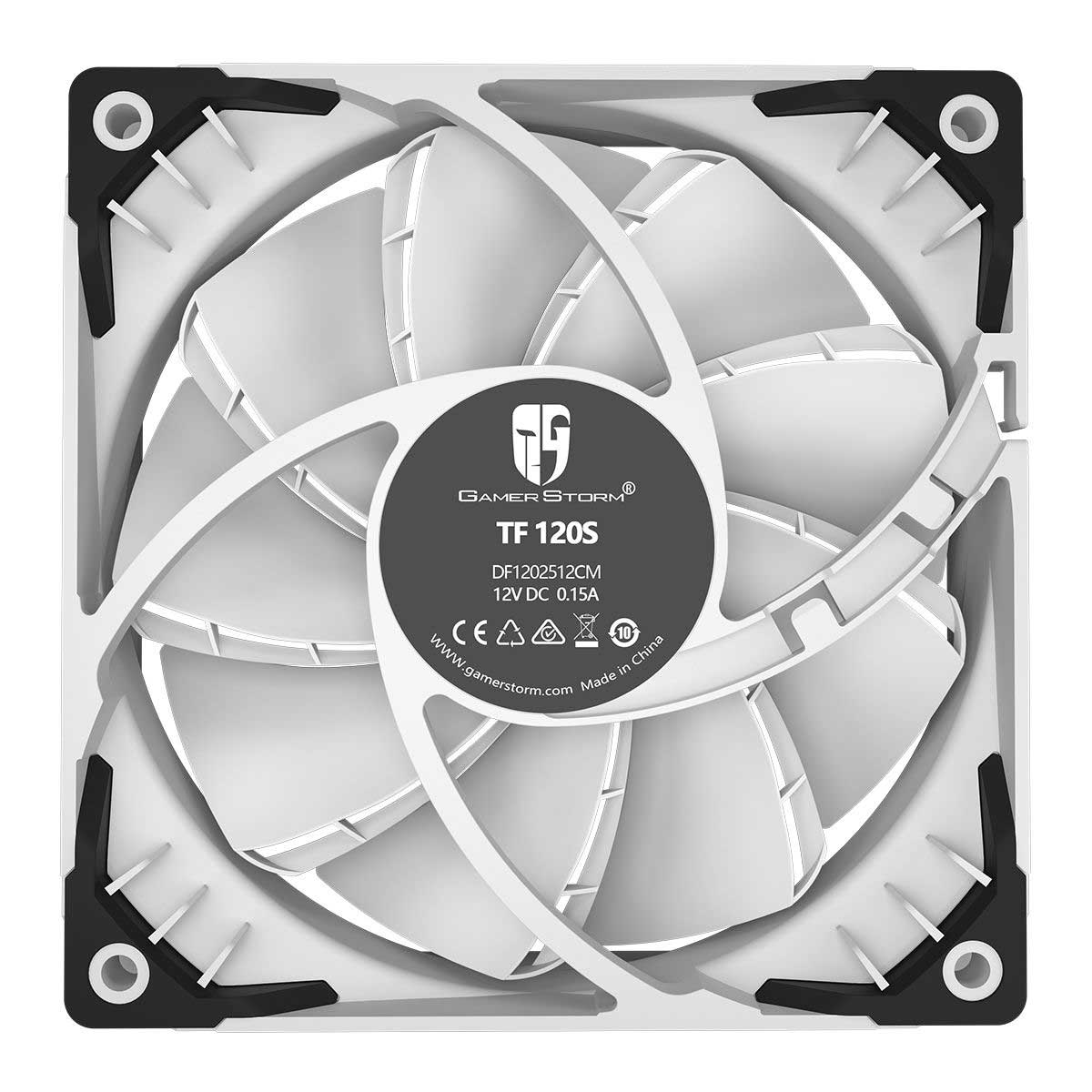 DEEPCOOL TF120S 2-Layer Blade 120MM Case Fan (White) (DP-GS-H12FDB-TF120S-WH)
