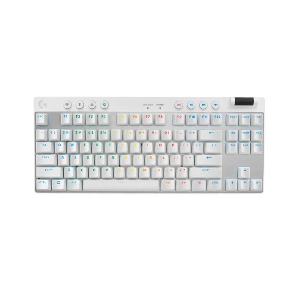 Logitech G Pro X TKL Lightspeed Gaming Keyboard (GX Brown Tactile) (White, Black, Magenta)