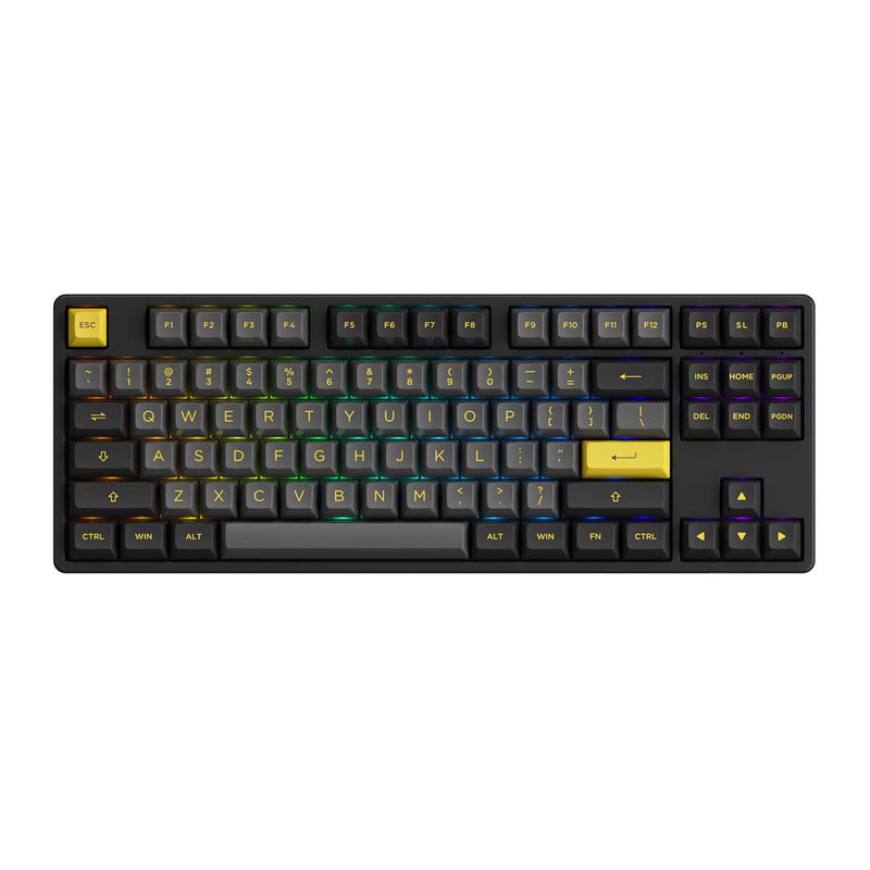 Akko Black & Gold 5087B Plus RGB Hot-Swappable Mechanical Keyboard (Akko CS Silver)