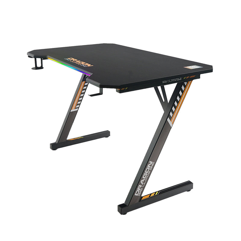 Dragonwar Smart RGB Light Effect Pro-Gaming Desk (Black) (GT-101-BK)