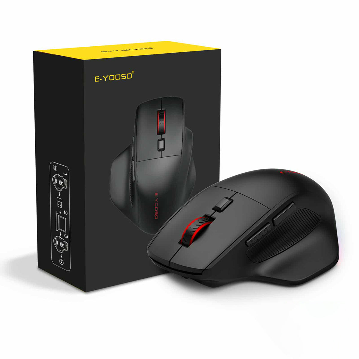 E-Yooso X-54 Tri-Mode Gaming Mouse (Black)