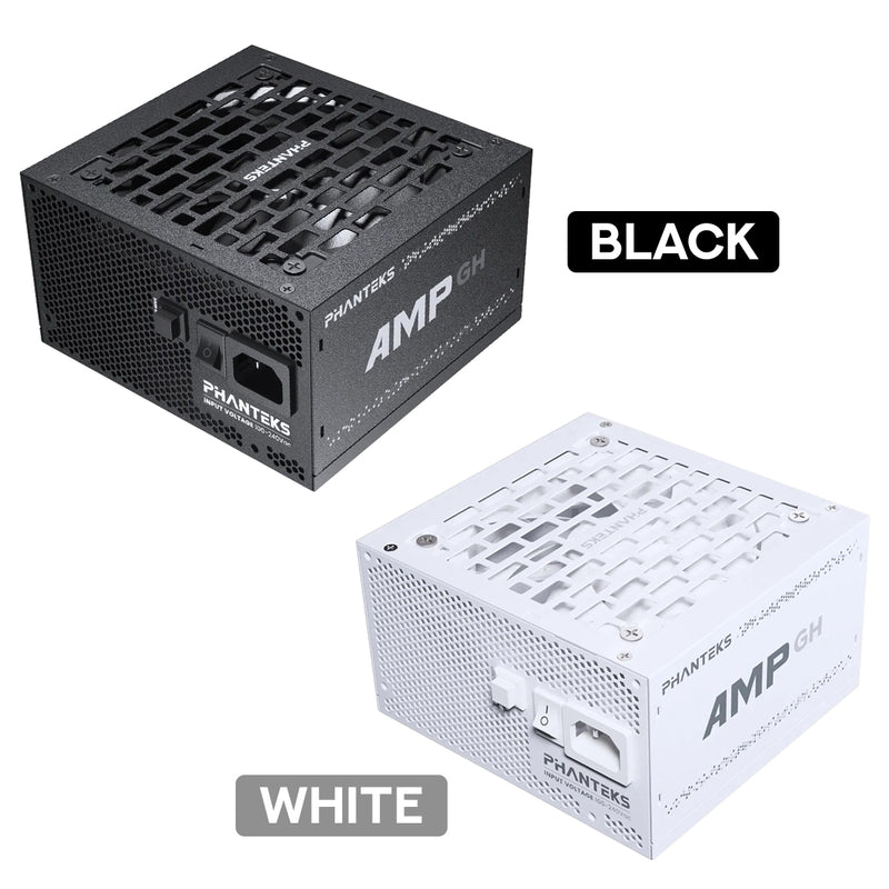 Phanteks AMP GH 850W Fully Modular 80+ Gold ATX 3.1 PCIe 5.1 Power Supply (Black, White)
