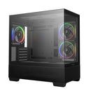 DeepCool CG380 3F Panoramic Dual Tempered Glass MATX Case (Black, White)