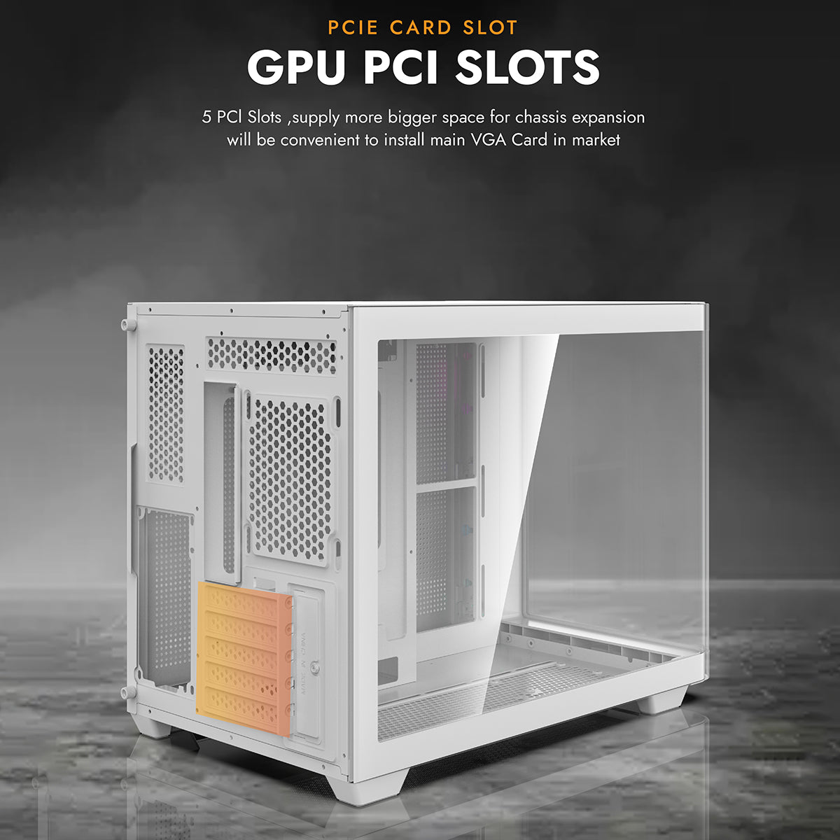 Darkflash L285M Luxury M-ATX PG Gase Curved Glass Panel PC Case (Black, White)