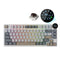 Royal Kludge RK N80 Tri-Mode RGB 80 Keys Hot Swappable Mechanical Keyboard Pearly Dawn