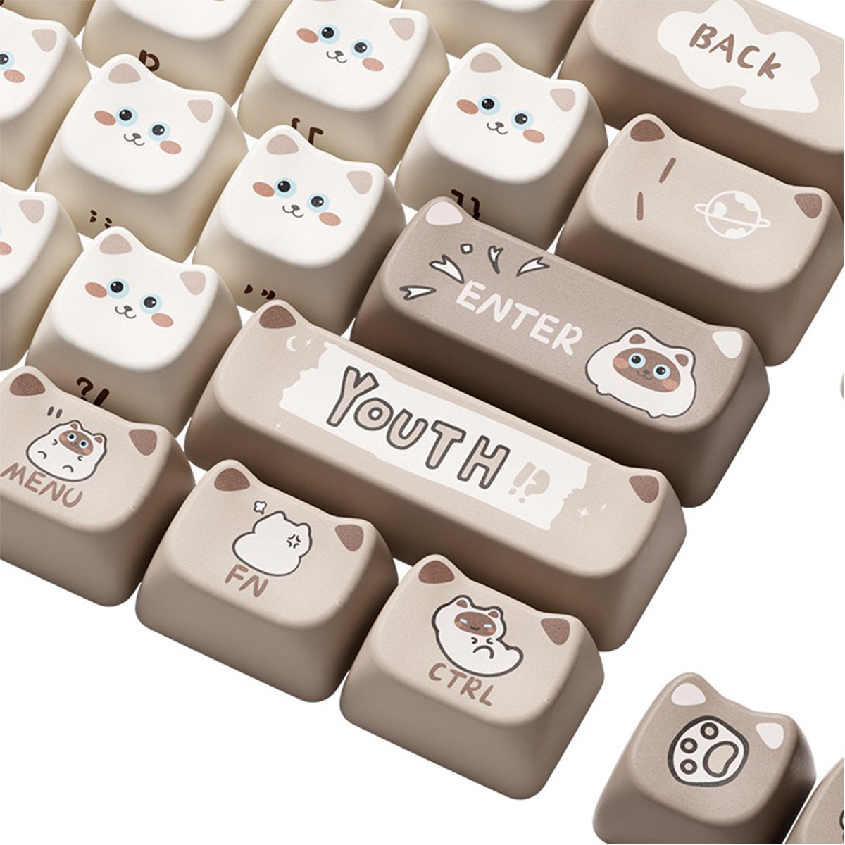 Akko Siamese Cat Keycap Set MAO Profile 142 Keys