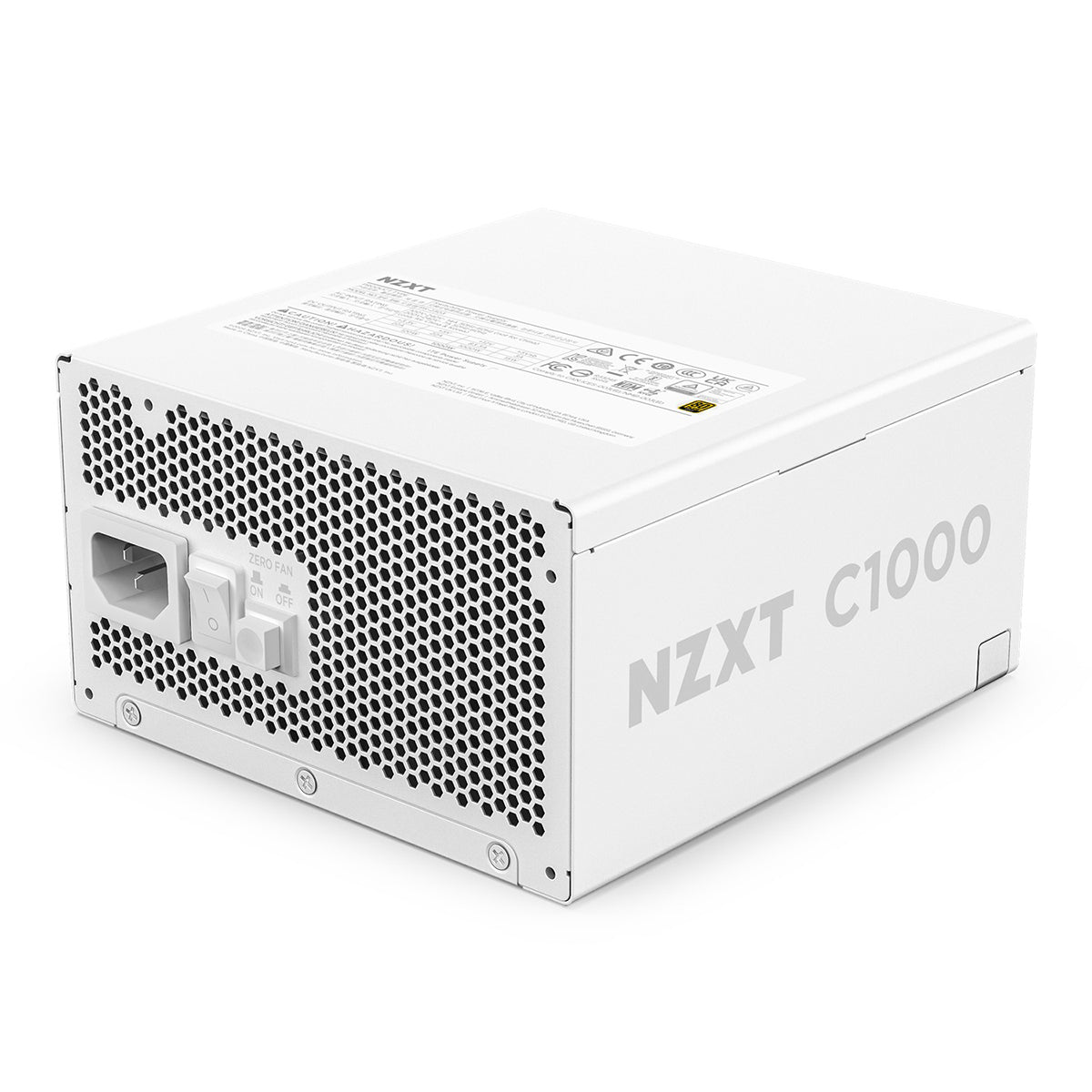NZXT C1000 Gold 1000W 80+ Gold Fully Modular Low-Noise ATX 3.1 Power Supply (Matte White) (PA-0G2BW-US)
