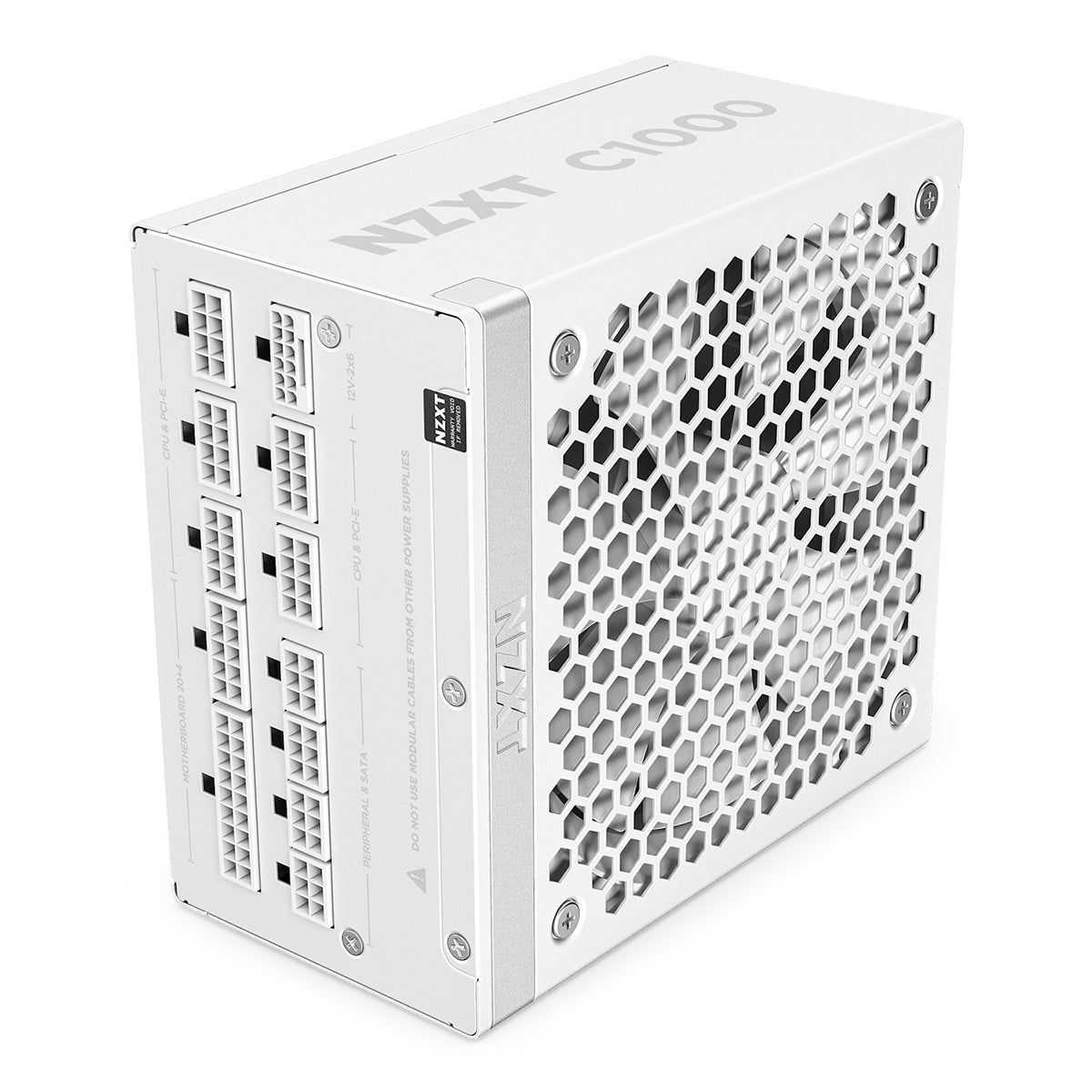 NZXT C1000 Gold 1000W 80+ Gold Fully Modular Low-Noise ATX 3.1 Power Supply (Matte White) (PA-0G2BW-US)