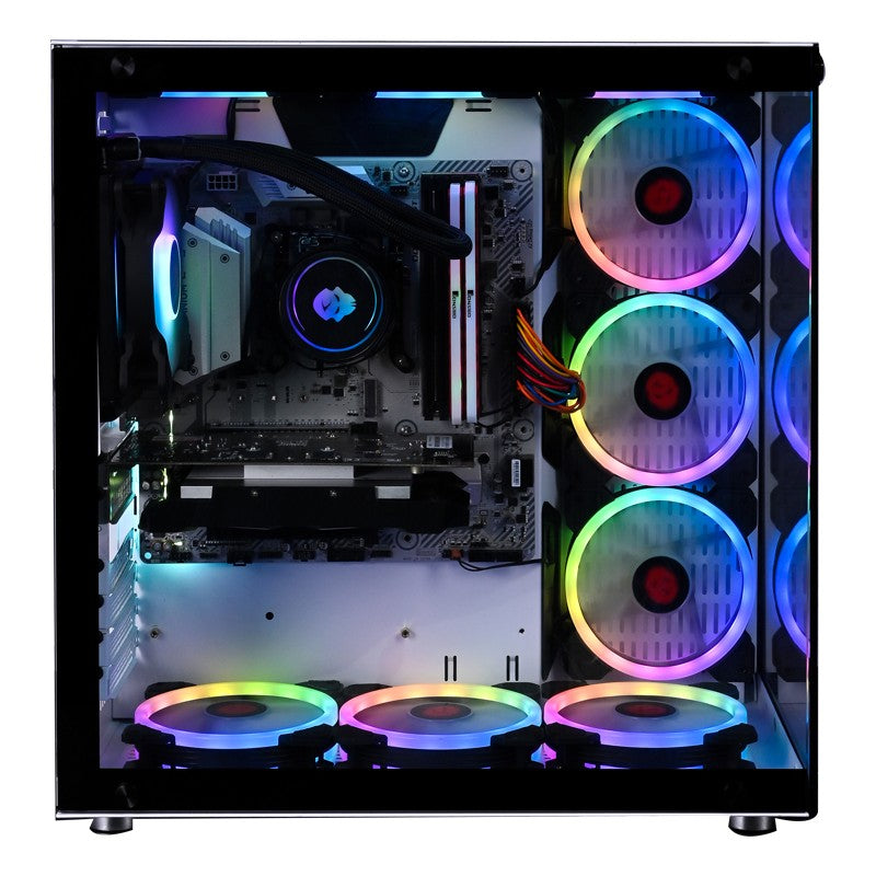 Coolman Robin 2 Dual Chamber Tempered Glass ATX Case (White)