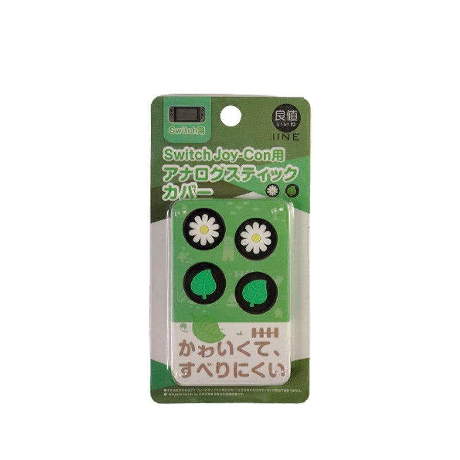 NSW IINE Analog Caps For Joy-Con Animal Crossing Green Leaf | White Daisy (L340) - DataBlitz