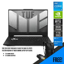 Asus TUF Dash F15 (2022) FX517ZM-HQ061W Gaming Laptop (Off Black) | 15.6” WQHD | i5-12450H | 8GB RAM | 1TB M.2 SSD | RTX 3060 | Windows 11 Home | TUF Gaming Backpack | TUF Gaming Mouse - DataBlitz