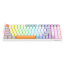 Redragon K636WGO-RGB V2 Kitava Wired Mechanical Gaming Keyboard (White-Grey-Orange) Dust-Proof Red Switch - DataBlitz