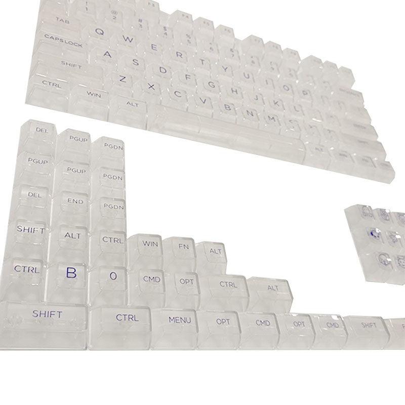 AKKO Clear Full Transparent Keycaps Set ASA 155 Keys Purple Character - DataBlitz