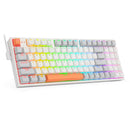 Redragon K636WGO-RGB V2 Kitava Wired Mechanical Gaming Keyboard (White-Grey-Orange) Dust-Proof Red Switch - DataBlitz